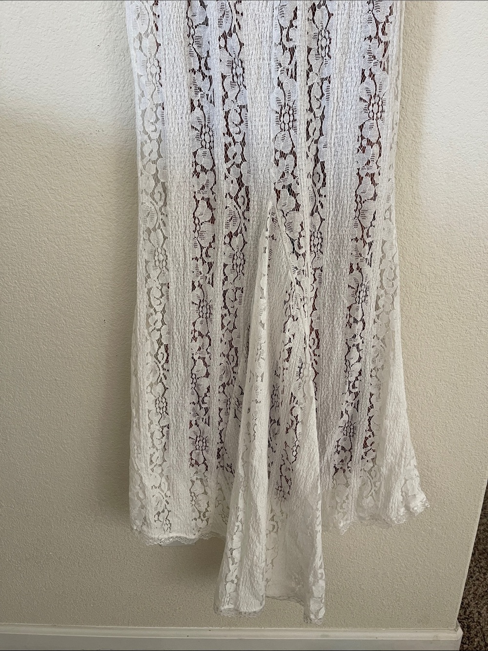 Maternity White Lace Off-Shoulder Maxi Dress - Picture 6 of 6